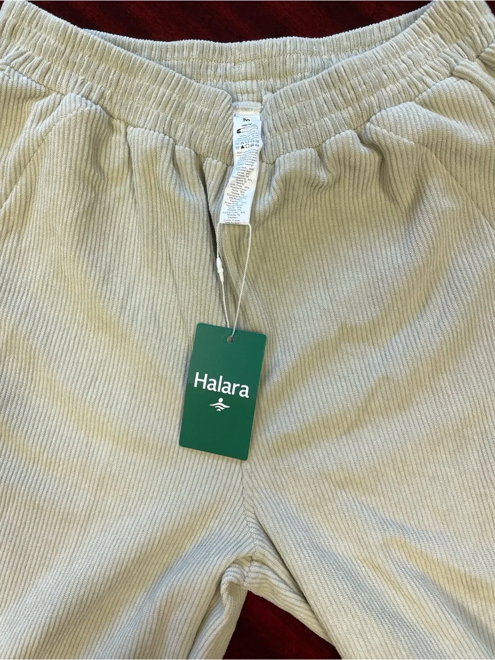 Halara High Waisted Pocket Straight Leg Baggy Corduroy Casual Pants Size Medium